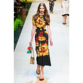 Коприна Dolce&Gabbana макове с хлебчета